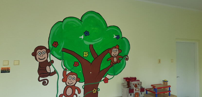 Malování pokojů ve školce v Riegrových sadech